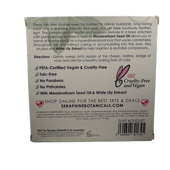 SERAPHINE BOTANICALS Lily + Blossom - Lily Infused Blush Palette 4 shades NIB - Picture 2 of 2